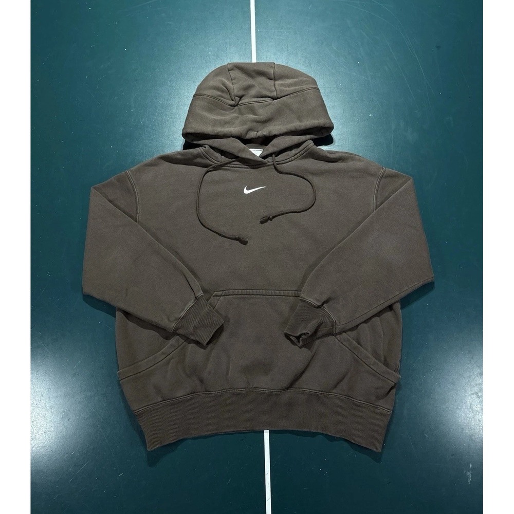 Nike Phoenix Fleece Brown Pullover Hoodie Women's Medium Oversized Center Swoosh